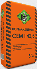 Цемент CEM ЦЕМ I 42,5Н М-500 Д0 Fix, 50 кг