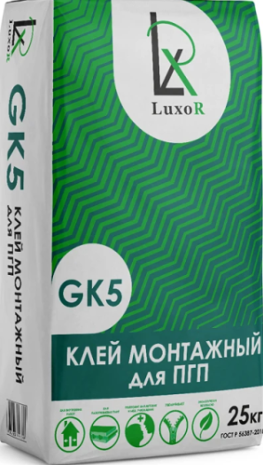 Клей монтажный для пазогребневых плит ПГП KG5 LuxoR,25 кг