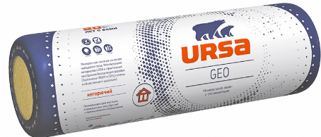 Утеплитель URSA GEO 34 RAlu 25Ф 4500х1200х100мм