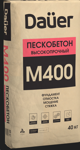 Сухая смесь пескобетон высокопрочный М-400 Dauer ,40 кг