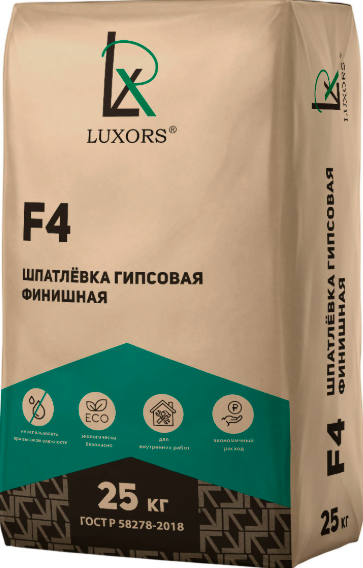 Шпатлевка гипсовая Финишная F4 Белая LuxoR 20 кг