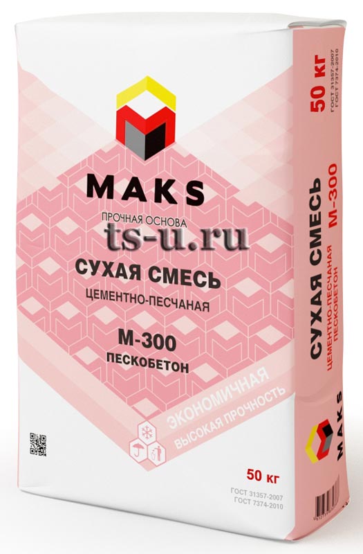 Пескобетон MAKS М-300 50кг